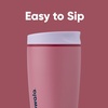 Owala SmoothSip Slider Stainless Steel Insulated Travel Mug with Handle, 100% Leak Proof, For Hot and Cold Drinks, Travel Friendly with Sliding Lock Lid, BPA Free, 24 oz, Black Cherry(Crochet Queen)