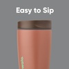Owala SmoothSip Slider Stainless Steel Insulated Travel Mug with Handle, 100% Leak Proof, For Hot and Cold Drinks, Travel Friendly with Sliding Lock Lid, BPA Free, 24 oz, Black Cherry(Cozy Cocoa)