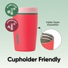 Owala SmoothSip Slider Stainless Steel Insulated Travel Mug with Handle, 100% Leak Proof, For Hot and Cold Drinks, Travel Friendly with Sliding Lock Lid, BPA Free, 24 oz, Black Cherry(Strawberry Fields)