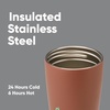 Owala SmoothSip Slider Stainless Steel Insulated Travel Mug with Handle, 100% Leak Proof, For Hot and Cold Drinks, Travel Friendly with Sliding Lock Lid, BPA Free, 24 oz, Black Cherry(Cozy Cocoa)