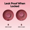 Owala SmoothSip Slider Stainless Steel Insulated Travel Mug with Handle, 100% Leak Proof, For Hot and Cold Drinks, Travel Friendly with Sliding Lock Lid, BPA Free, 24 oz, Black Cherry(Black Cherry)