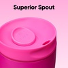 Owala SmoothSip Slider Stainless Steel Insulated Travel Mug with Handle, 100% Leak Proof, For Hot and Cold Drinks, Travel Friendly with Sliding Lock Lid, BPA Free, 24 oz, Black Cherry(Read My Lips)
