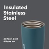 Owala SmoothSip Slider Stainless Steel Insulated Travel Mug with Handle, 100% Leak Proof, For Hot and Cold Drinks, Travel Friendly with Sliding Lock Lid, BPA Free, 24 oz, Black Cherry(High Dive)