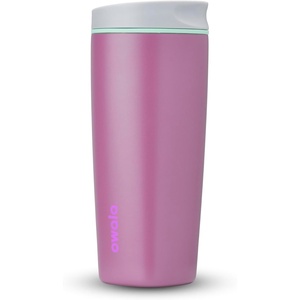 Owala SmoothSip Slider Stainless Steel Insulated Travel Mug with Handle, 100% Leak Proof, For Hot and Cold Drinks, Travel Friendly with Sliding Lock Lid, BPA Free, 24 oz, Black Cherry(Plum Perfect)
