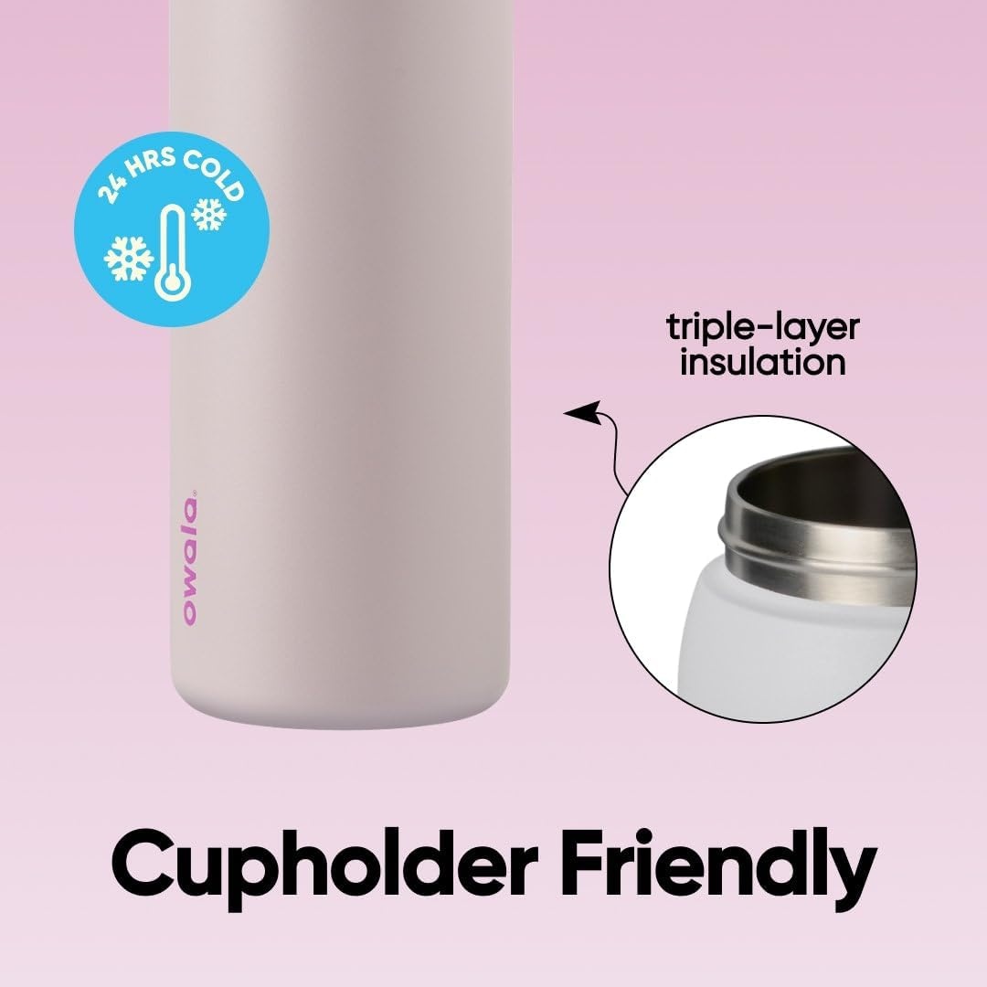 image:imageOwala FreeSip Kids Stainless Steel Water Bottle 16 oz Treasure HuntDreamy Field