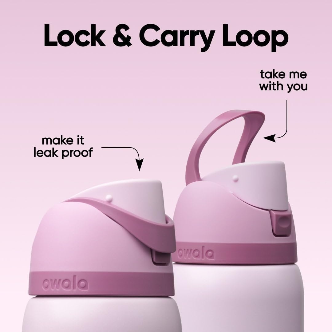 image:imageOwala FreeSip Kids Stainless Steel Water Bottle 16 oz Treasure HuntLilac You A Lot