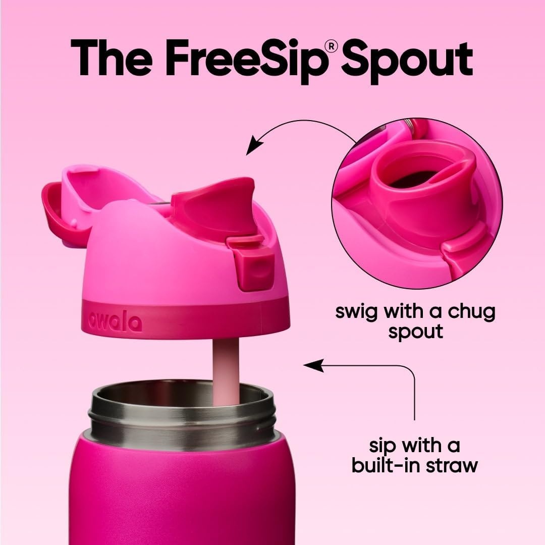 image:imageOwala FreeSip Kids Stainless Steel Water Bottle 16 oz Treasure HuntRead My Lips