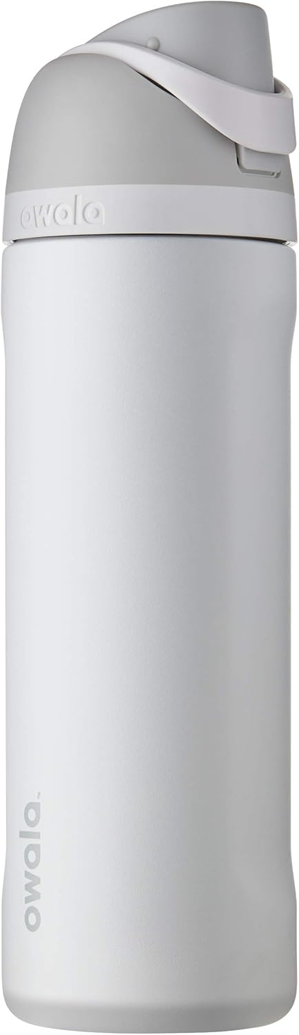 image:imageOwala FreeSip Kids Stainless Steel Water Bottle 16 oz Treasure HuntShy Marshmallow