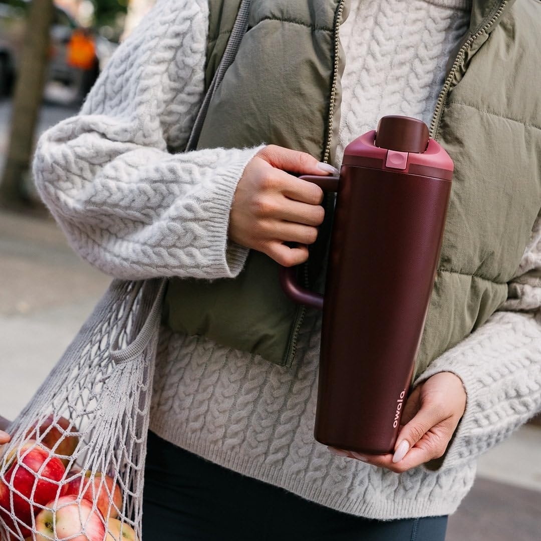 image:imageOwala Tumbler Stainless Steel Water Bottle 40 oz The Great BlueBlack Cherry