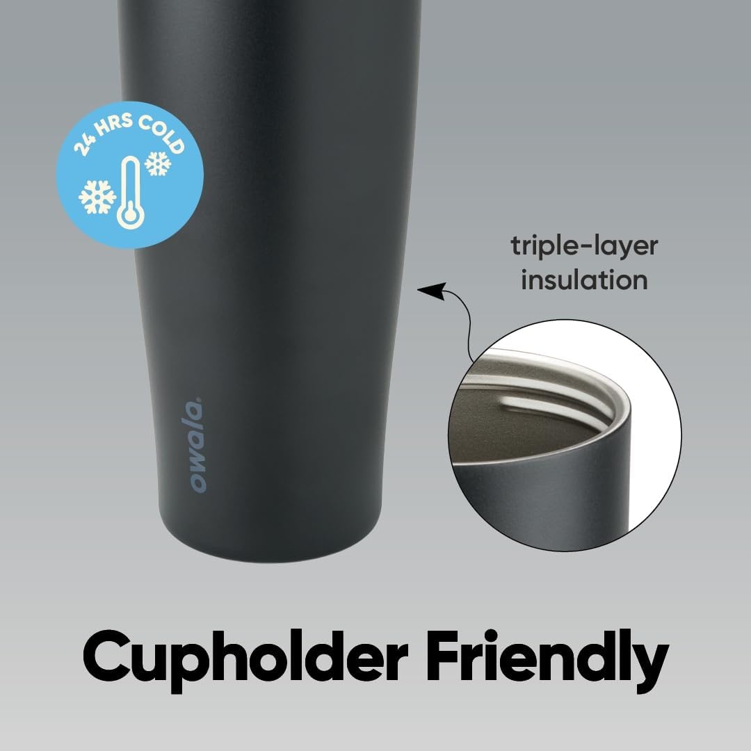 image:imageOwala Tumbler Stainless Steel Water Bottle 40 oz The Great BlueVery Very Dark