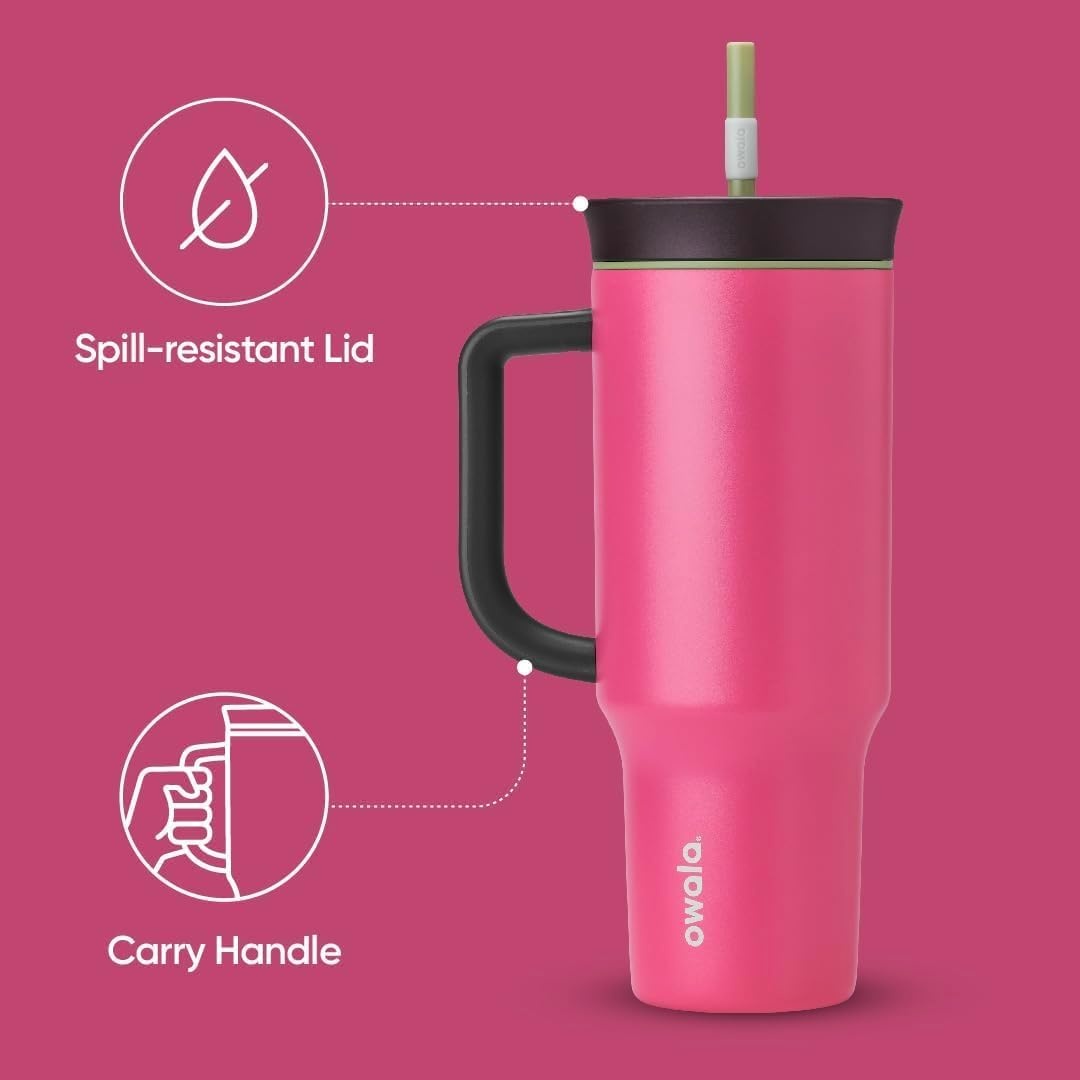 image:imageOwala Tumbler Stainless Steel Water Bottle 40 oz The Great BlueWatermelon Breeze
