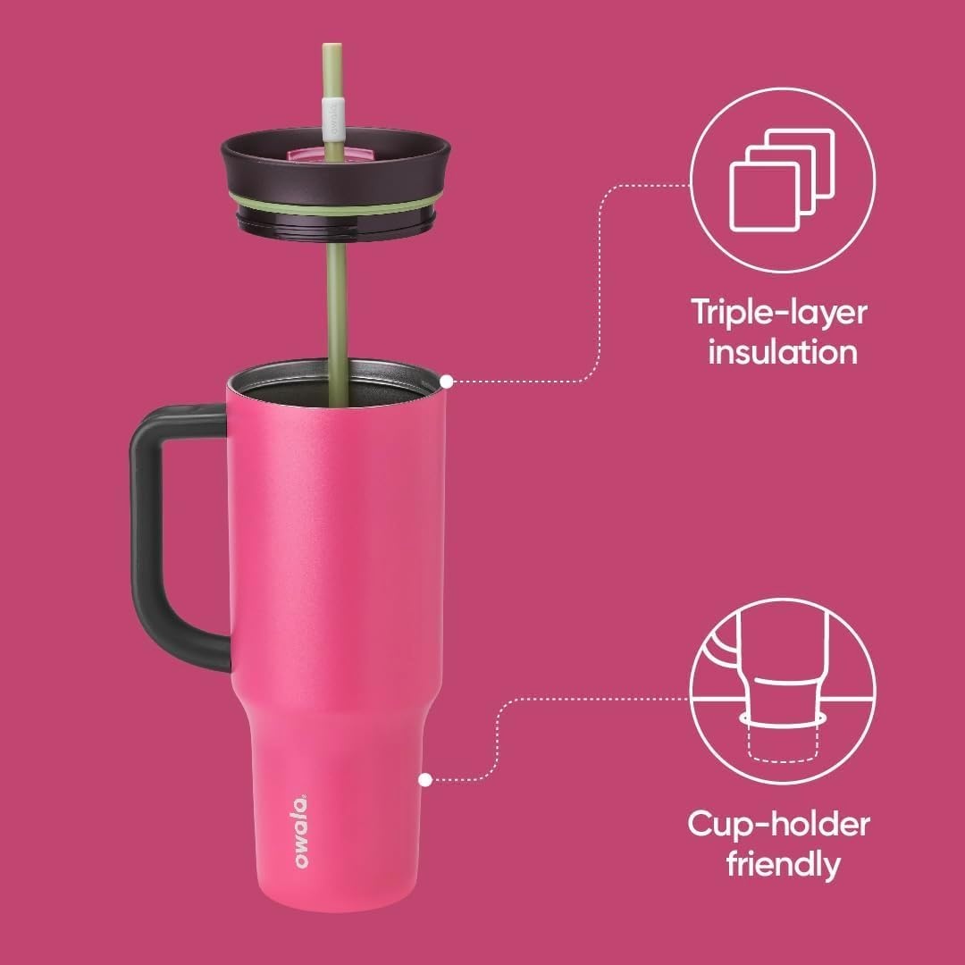 image:imageOwala Tumbler Stainless Steel Water Bottle 40 oz The Great BlueWatermelon Breeze