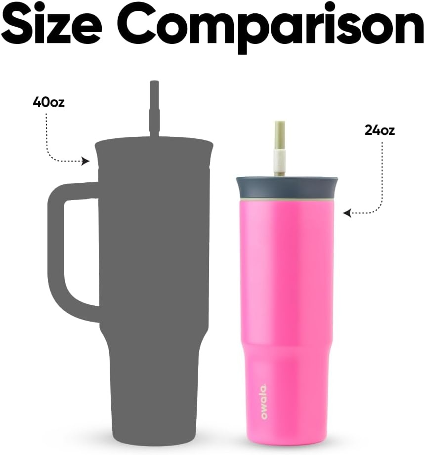 image:imageOwala Tumbler Stainless Steel Water Bottle 40 oz The Great BlueWatermelon Breeze