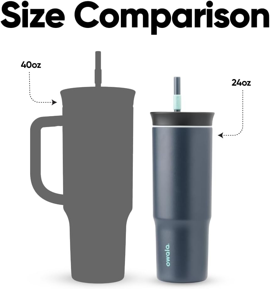 image:imageOwala Tumbler Stainless Steel Water Bottle 40 oz Watermelon BreezeFoggy Tide