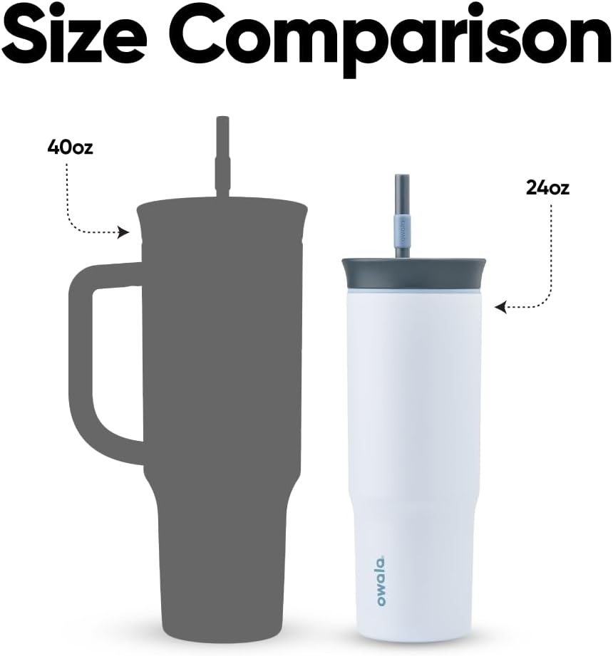 image:imageOwala Tumbler Stainless Steel Water Bottle 40 oz Watermelon BreezeThe Great Blue