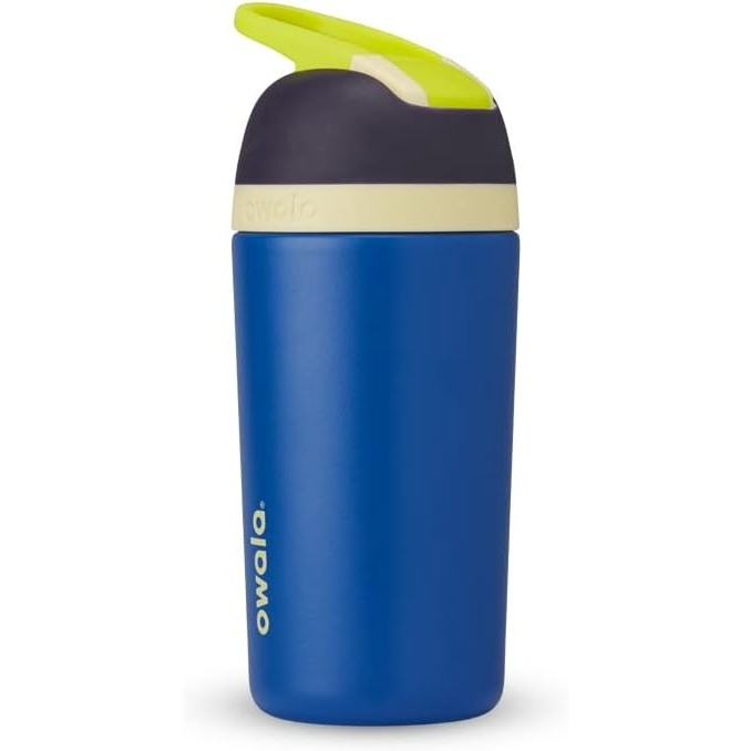 image:imageOwala Kids Flip Insulated StainlessSteel Water Bottle with Straw and Locking Lid 14Ounce BrownTeal Mint Chocolate ChipCelestial Sphere