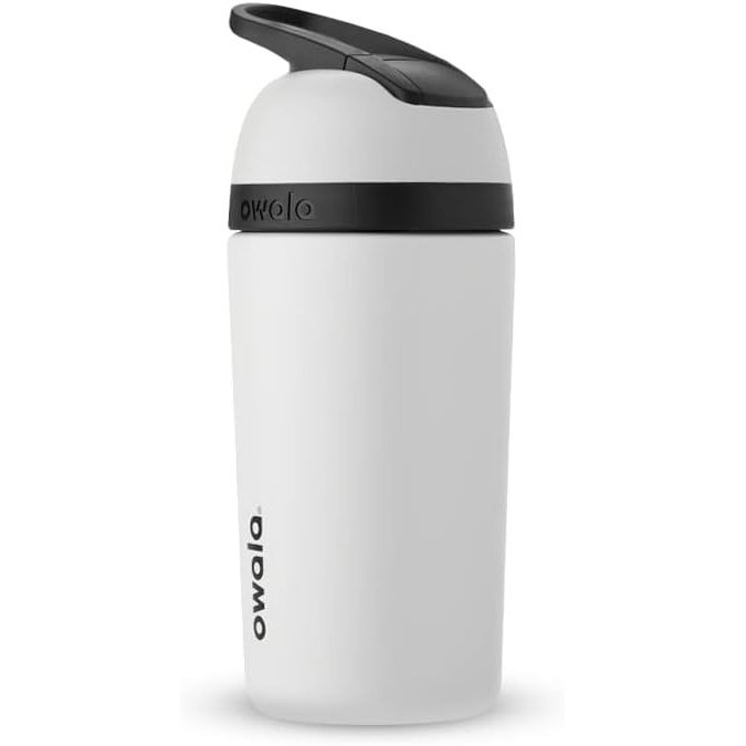 image:imageOwala Kids Flip Insulated StainlessSteel Water Bottle with Straw and Locking Lid 14Ounce BrownTeal Mint Chocolate ChipGrey Black