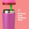 Owala Kids Flip Insulated Stainless-Steel Water Bottle with Straw and Locking Lid, 14-Ounce, Brown/Teal (Mint Chocolate Chip)(All the Berries)