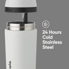 Owala Kids Flip Insulated Stainless-Steel Water Bottle with Straw and Locking Lid, 14-Ounce, Brown/Teal (Mint Chocolate Chip)(Grey & Black)