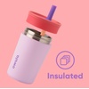 Owala Tumbler Kids Plastic Water Bottle 15 oz Watermelon(Lilac Rocket)