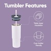 Owala Tumbler Stainless Steel Water Bottle 40 oz The Great Blue(Bunny Hop)