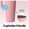 Owala Tumbler Stainless Steel Water Bottle 40 oz The Great Blue(Rose Quartz)