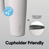 Owala Tumbler Stainless Steel Water Bottle 40 oz The Great Blue(Shy Marshmalllow)