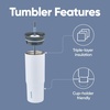 Owala Tumbler Stainless Steel Water Bottle 40 oz The Great Blue(The Great Blue)