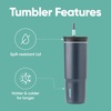 Owala Tumbler Stainless Steel Water Bottle 40 oz Watermelon Breeze(Foggy Tide)