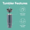 Owala Tumbler Stainless Steel Water Bottle 40 oz Watermelon Breeze(Foggy Tide)
