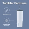 Owala Tumbler Stainless Steel Water Bottle 40 oz Watermelon Breeze(The Great Blue)