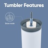 Owala Tumbler Stainless Steel Water Bottle 40 oz Watermelon Breeze(The Great Blue)