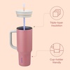 Owala Tumbler Stainless Steel Water Bottle 40 oz Watermelon Breeze(Yoga Rose)