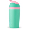 Owala Kids Flip Insulated Stainless-Steel Water Bottle with Straw and Locking Lid, 14-Ounce, Brown/Teal (Mint Chocolate Chip)(Teal & Pink)