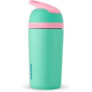 Owala Kids Flip Insulated Stainless-Steel Water Bottle with Straw and Locking Lid, 14-Ounce, Brown/Teal (Mint Chocolate Chip)(Teal & Pink)