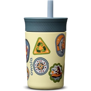 Owala Tumbler Kids Plastic Water Bottle 15 oz Watermelon(Badge Buddy)
