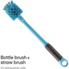 Owala 2-in-1 Water Bottle Brush Cleaner and Water Bottle Straw Cleaner Brush, Water Bottle Brush with Removable Head and Twist n� Hide Straw Brush, Smokey Blue(One Size)