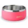 Owala Pet Bowl – Durable Stainless Steel, Food and Water Bowl for Dogs, Cats, and All Pets, Non-Slip Base, 24oz, White (Shy Marshmallow)(Hyper Flamingo)
