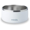Owala Pet Bowl – Durable Stainless Steel, Food and Water Bowl for Dogs, Cats, and All Pets, Non-Slip Base, 24oz, White (Shy Marshmallow)(Shy Marshmallow)