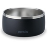 Owala Pet Bowl – Durable Stainless Steel, Food and Water Bowl for Dogs, Cats, and All Pets, Non-Slip Base, 24oz, White (Shy Marshmallow)(Very  Very Dark)