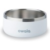 Owala Pet Bowl – Durable Stainless Steel, Food and Water Bowl for Dogs, Cats, and All Pets, Non-Slip Base, 24oz, White (Shy Marshmallow)(Shy Marshmallow)