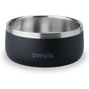 Owala Pet Bowl – Durable Stainless Steel, Food and Water Bowl for Dogs, Cats, and All Pets, Non-Slip Base, 24oz, White (Shy Marshmallow)(Very  Very Dark)