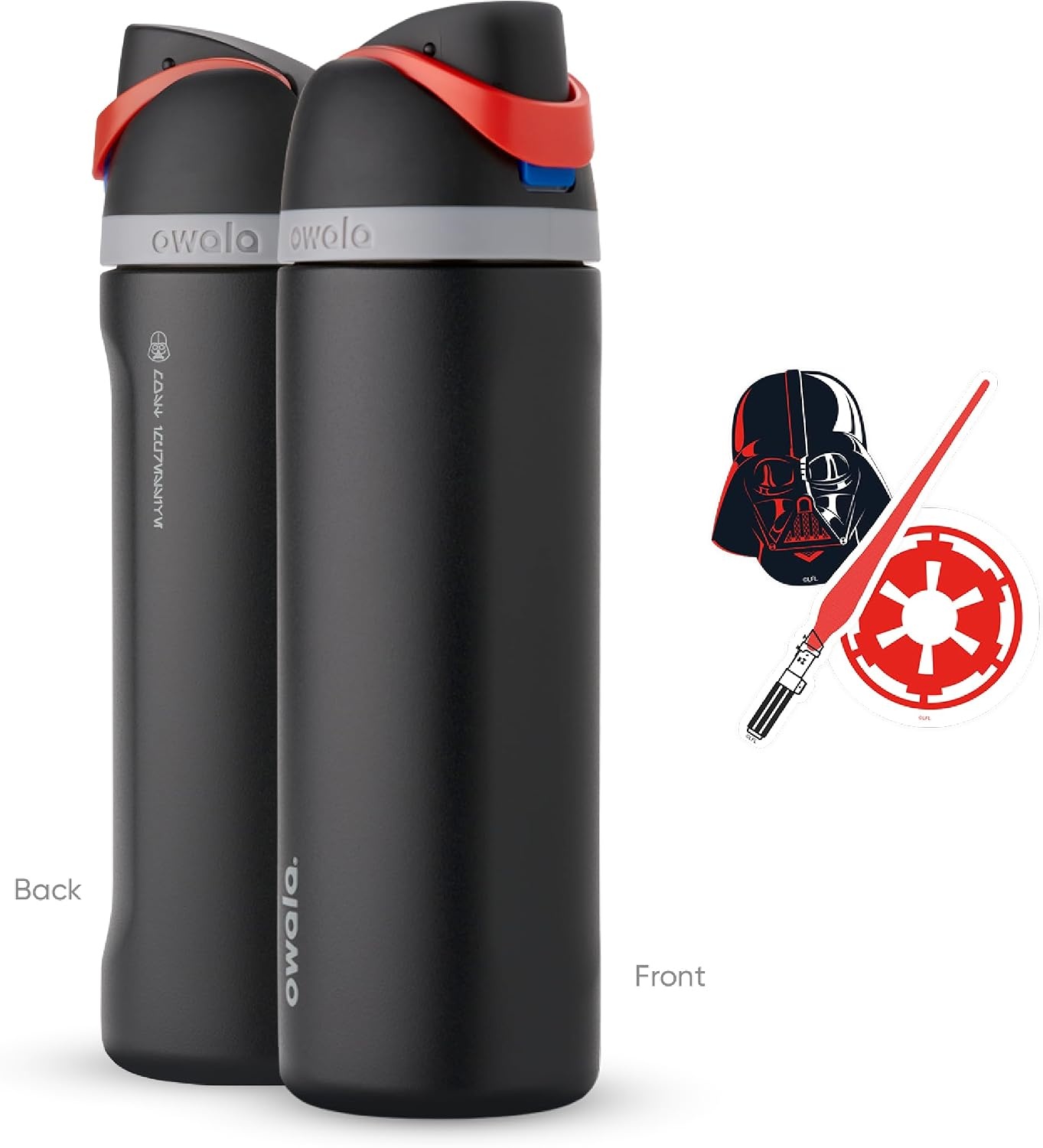 image:imageOwala Marvel FreeSip Stainless Steel Water Bottle 24 oz Black PantherDarth Vader Icon