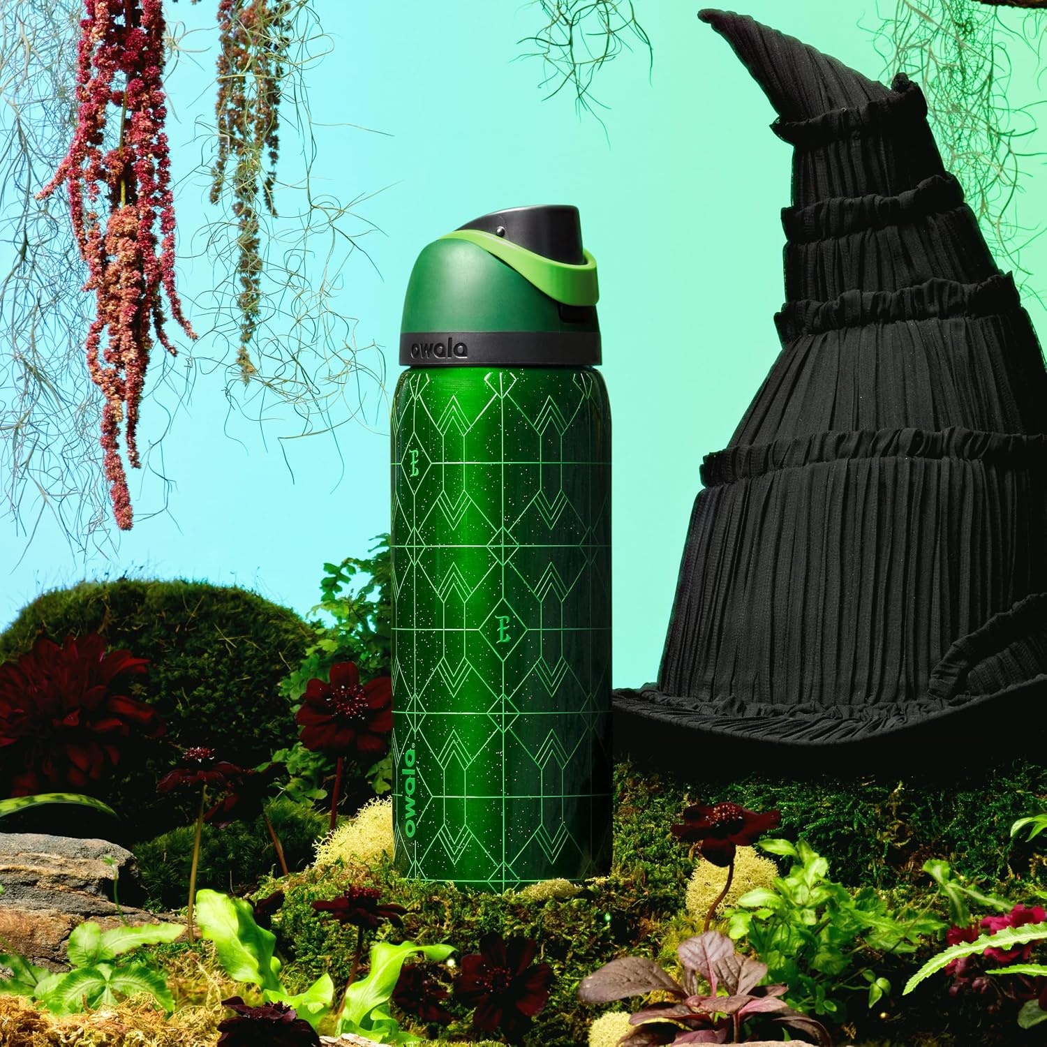 image:imageOwala Marvel FreeSip Stainless Steel Water Bottle 24 oz Black PantherElphaba