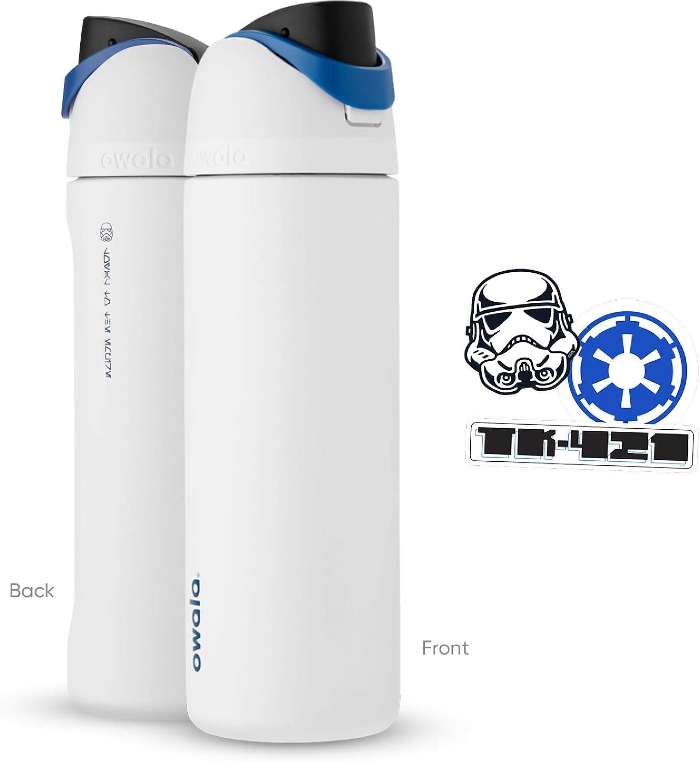 image:imageOwala Marvel FreeSip Stainless Steel Water Bottle 24 oz Black PantherStormtrooper