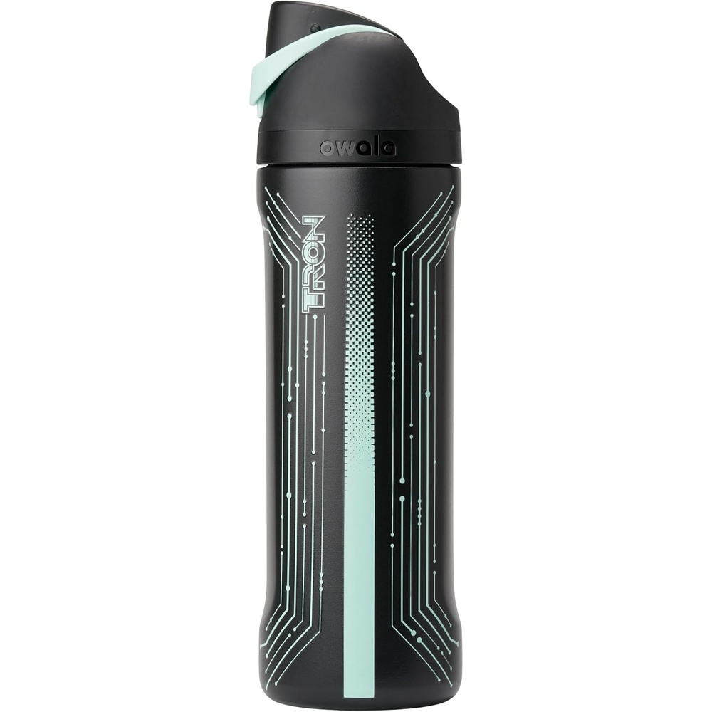 image:imageOwala Marvel FreeSip Stainless Steel Water Bottle 24 oz Black PantherTron