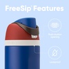Owala Marvel FreeSip Stainless Steel Water Bottle 24 oz Black Panther(Captain America)