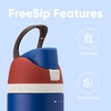 Owala Marvel FreeSip Stainless Steel Water Bottle 24 oz Black Panther(Captain America)