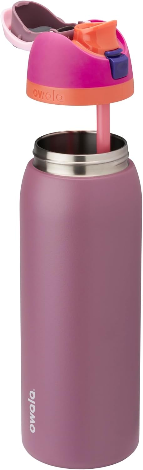image:imageOwala FreeSip Stainless Steel Water Bottle 32 oz Peachy KeenCrown Jewel