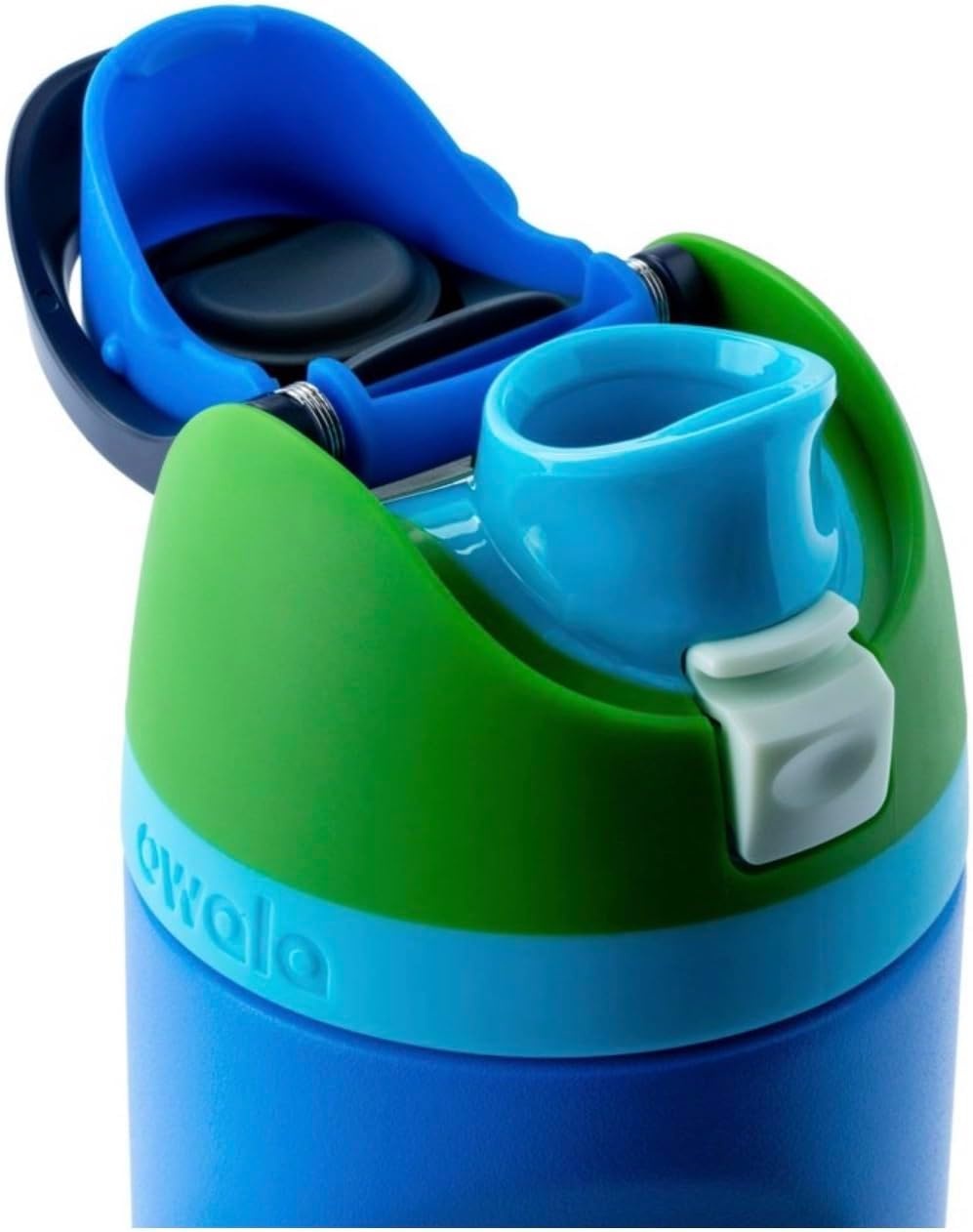 image:imageOwala FreeSip Stainless Steel Water Bottle 32 oz Peachy KeenGreen Machine